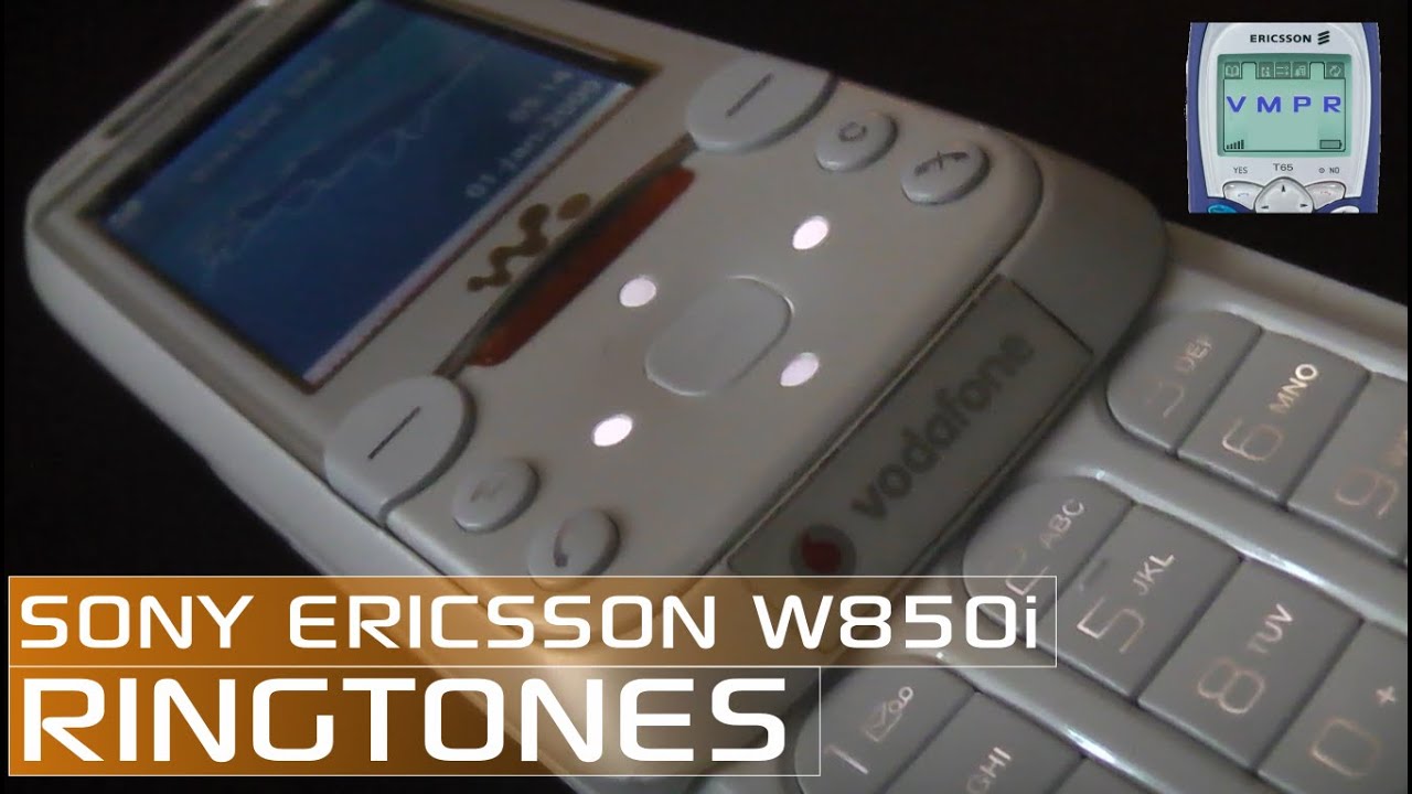 Sony Ericsson W880i Walkman Mobile phone menu browse, ringtones