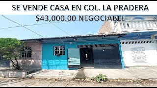 VENDIDASE VENDE CASA EN COLONIA LA PRADERA SAN MIGUEL/$43,000.00