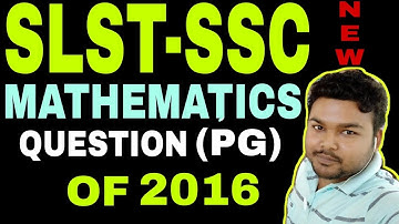SLST Mathematics Question Paper (11-12) Of 2016/WB SSC Mathematics Question Paper(PG) Of 2016
