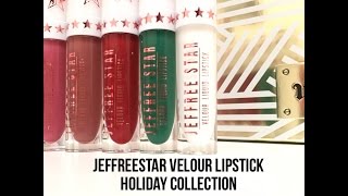 JeffreeStar Velour Liquid Lipstick Holiday Collection + Live Lip Swatches, #thepaintedlipsproject