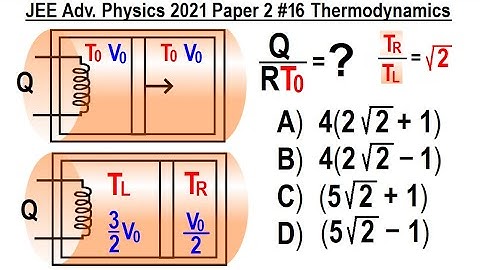 JEE Advanced Physics 2021 Paper 2 #16 Thermodynamics