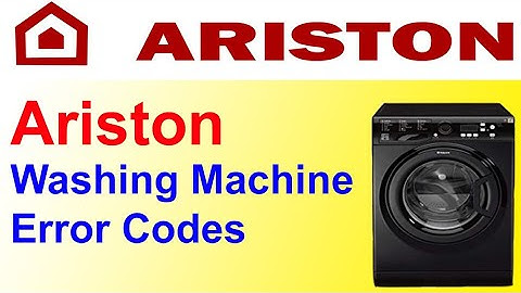 Ariston Fully Automatic Washing Machine All Error Codes And Solution
