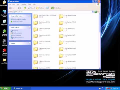 How to make the Recycle Bin Empty In Windows XP