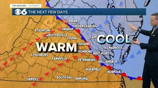 Tracking warmest temps of the year so far in Virginia for next few days