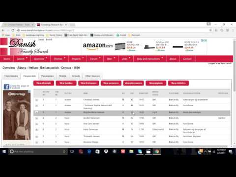 Tutorial: Danish Family Search CENSUS