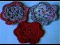 Flor de crochet  tejida lentamente.