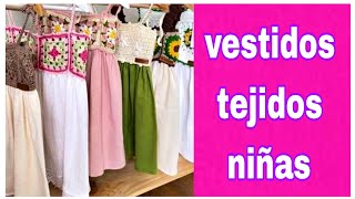 20 estilos de vestiditos para niñas tejidos en crochet y tela / girl dresses