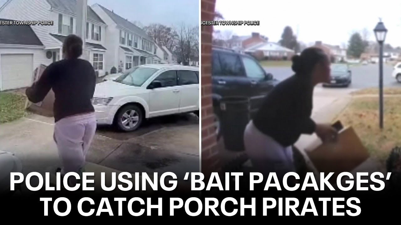 Porch pirates tricked by police with 'bait packages' - YouTube