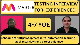 Software Testing Mock Interview| Automation Testing Interview| RD Automation Learning