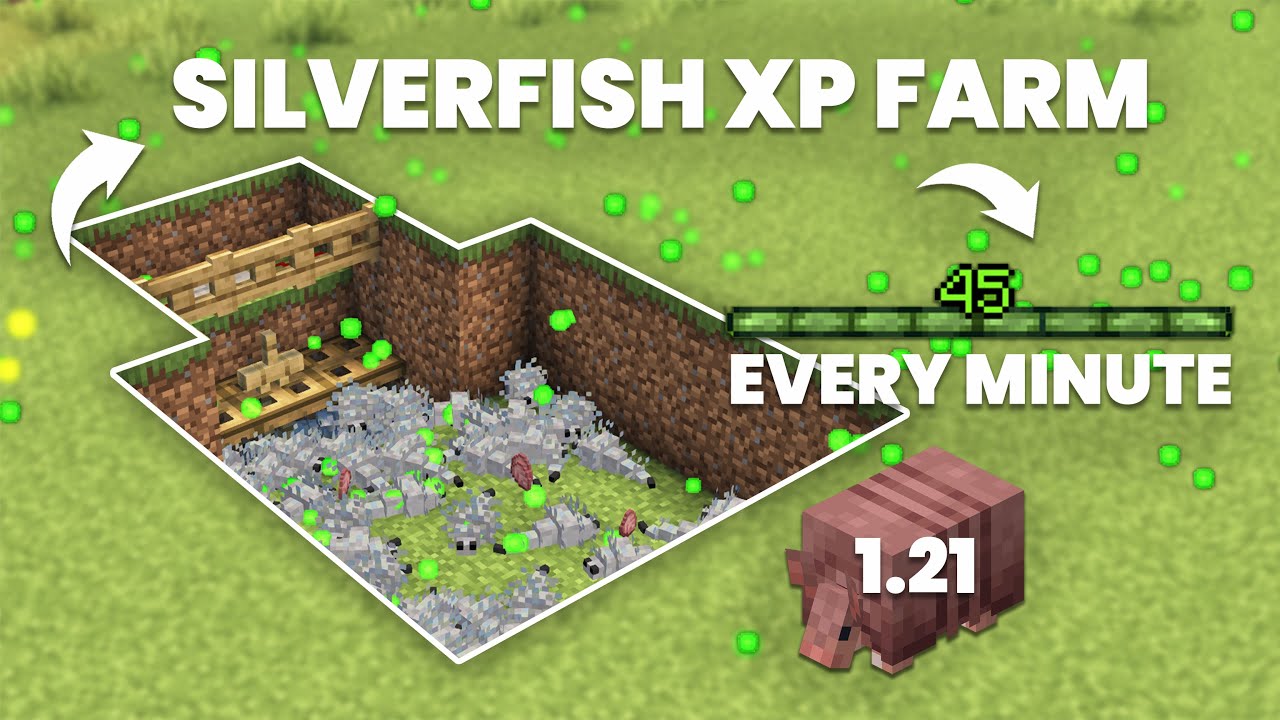 New Easy Silverfish XP Farm | 1.21+ Java | Armadillo Design | - YouTube