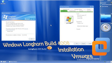 Windows Longhorn Build 4008 Installation - Vmware