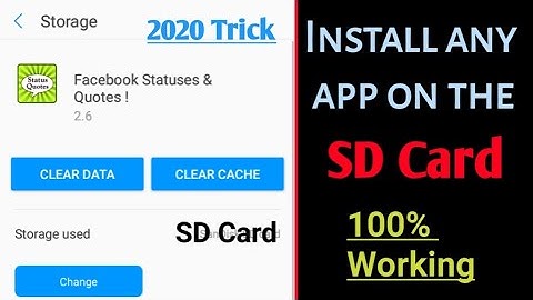 How to Install Apps directly on  SD card  | No Root | 2022