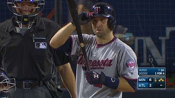 MIN@ATL: Dozier drives in a pair on single to left