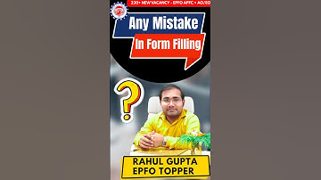 Mistake form filling in EPFO APFC AO EO