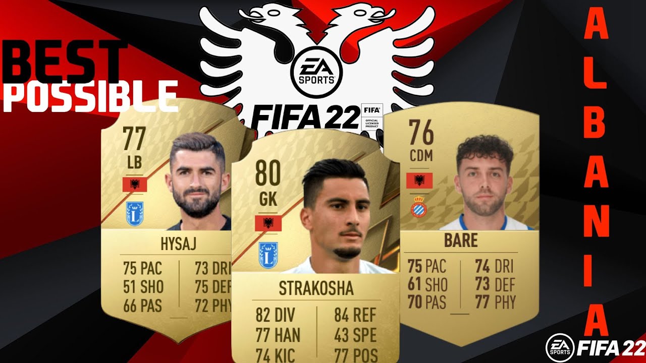 BEST ALBANIAN SQUAD in FIFA 22 ULTIMATE TEAM ALBANIA in FIFA 22 YouTube