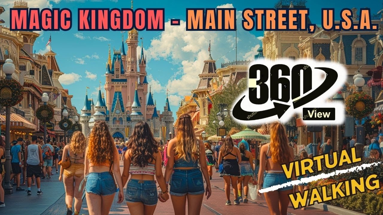 360º View * Magic Kingdom - Main Street, U.S.A. * Virtual Reality 🎥 4K ...