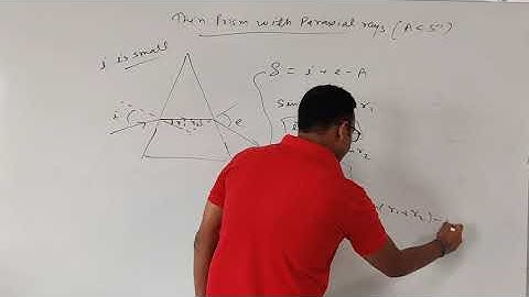 Geometrical optics 48. Deviation by thin prism. Angular dispersion, deviation, dispersive power