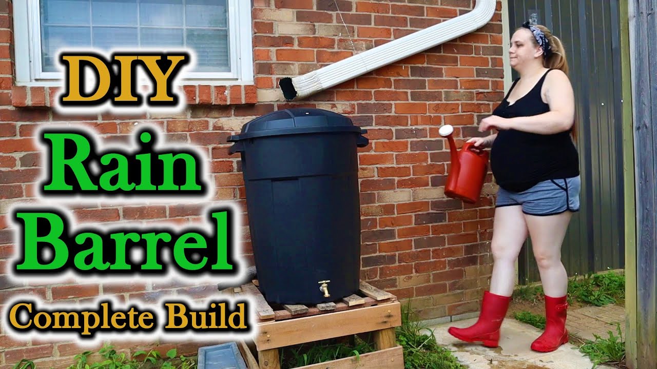 How To Build A Rain Barrel | Mini WATER TOWER Build - YouTube