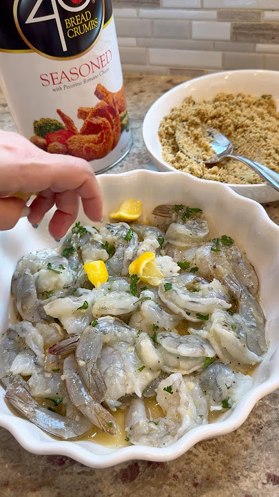 Baked shrimp oreganata #short #shrimp #easyrecipes #seafood #shrimprecipes #dinnerideas