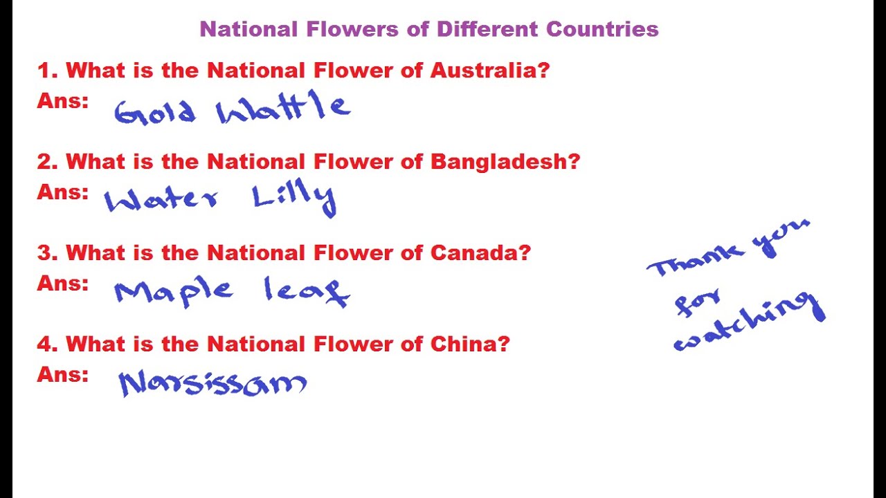 general studies national flowers of different countries national