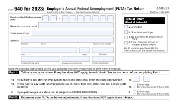 IRS Form 940 walkthrough (Employer