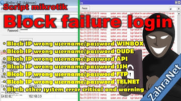 Block failure login api winbox ssh telnet and critical error in mikrotik log