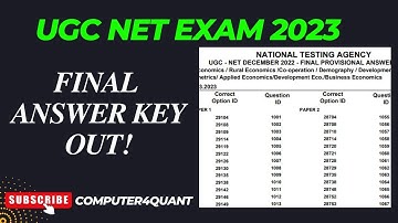 🔥UGC NET 2023 FINAL ANSWER KEY OUT ! UGC NET 2023 IMPORTANT UPDATE | UGC NET RESULT 2023