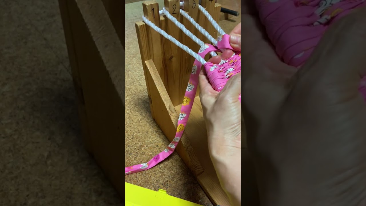 ピンクミックスの布ぞうり❗️かかとを作る‼️その2 - YouTube
