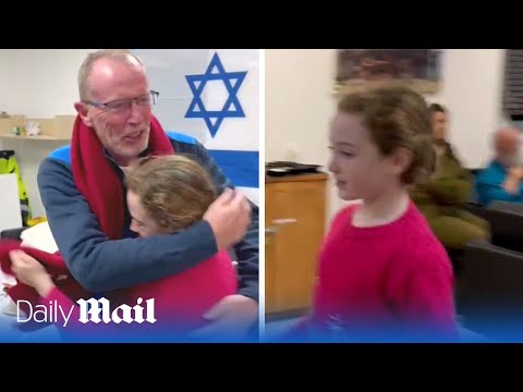 Moment Israeli-Irish girl reunites with devoted father after 50 days as a Hamas hostage