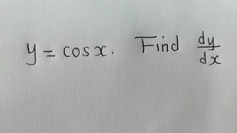 How to Differentiate y=CosX from first Principle