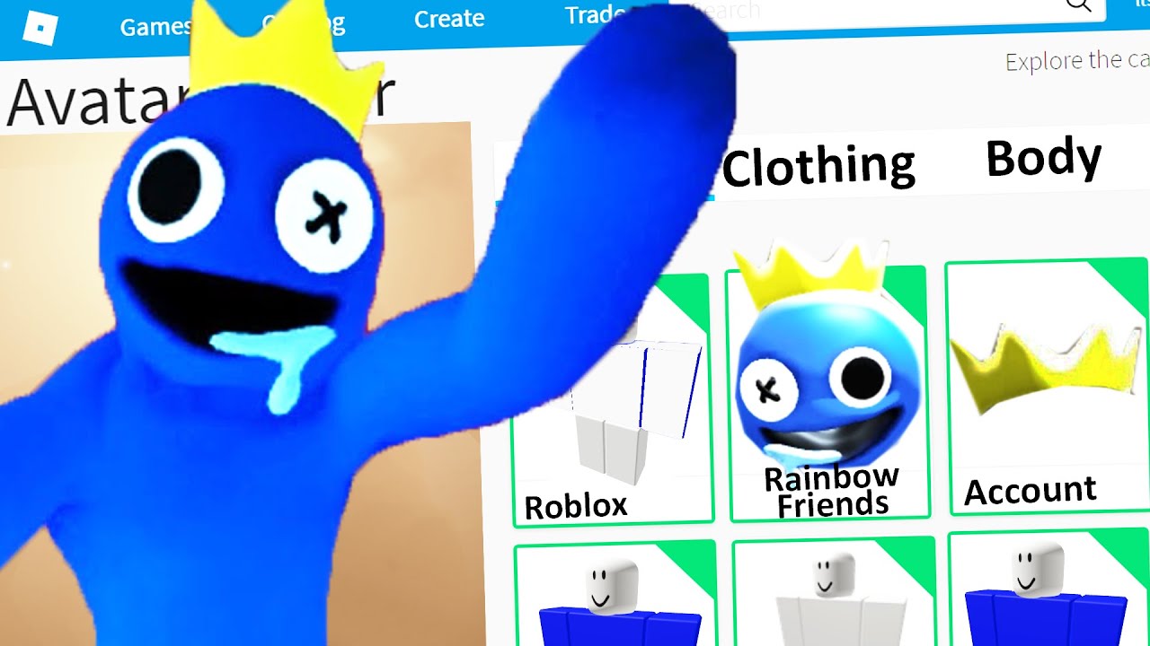 Making BLUE From RAINBOW FRIENDS a Roblox Account! 