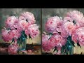 Как нарисовать нежные РОЗОВЫЕ ПИОНЫ маслом | Flowers Painting.