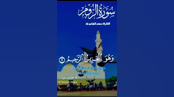 القارئ يعد الغامدي /سورة الروم.            @tilawaat media #تلاوة خاشعة