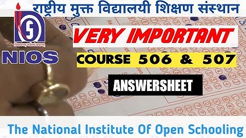 Nios Deled Very Important Video For Course 506 & 507, 🔥