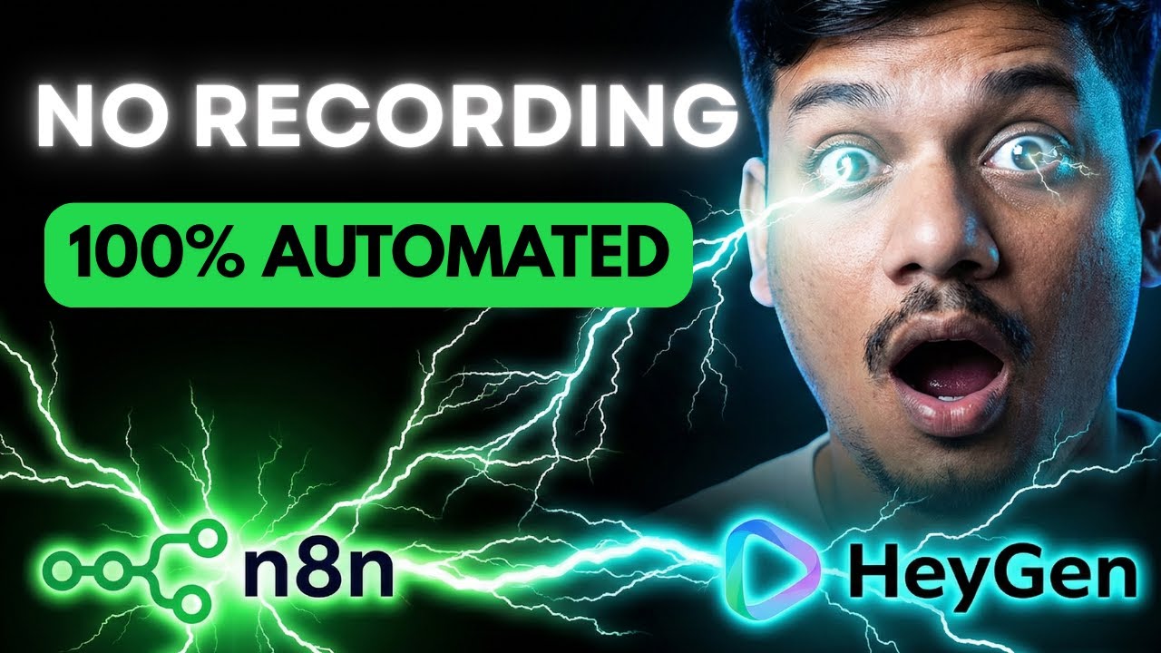 HeyGen + n8n automated talking head video workflow