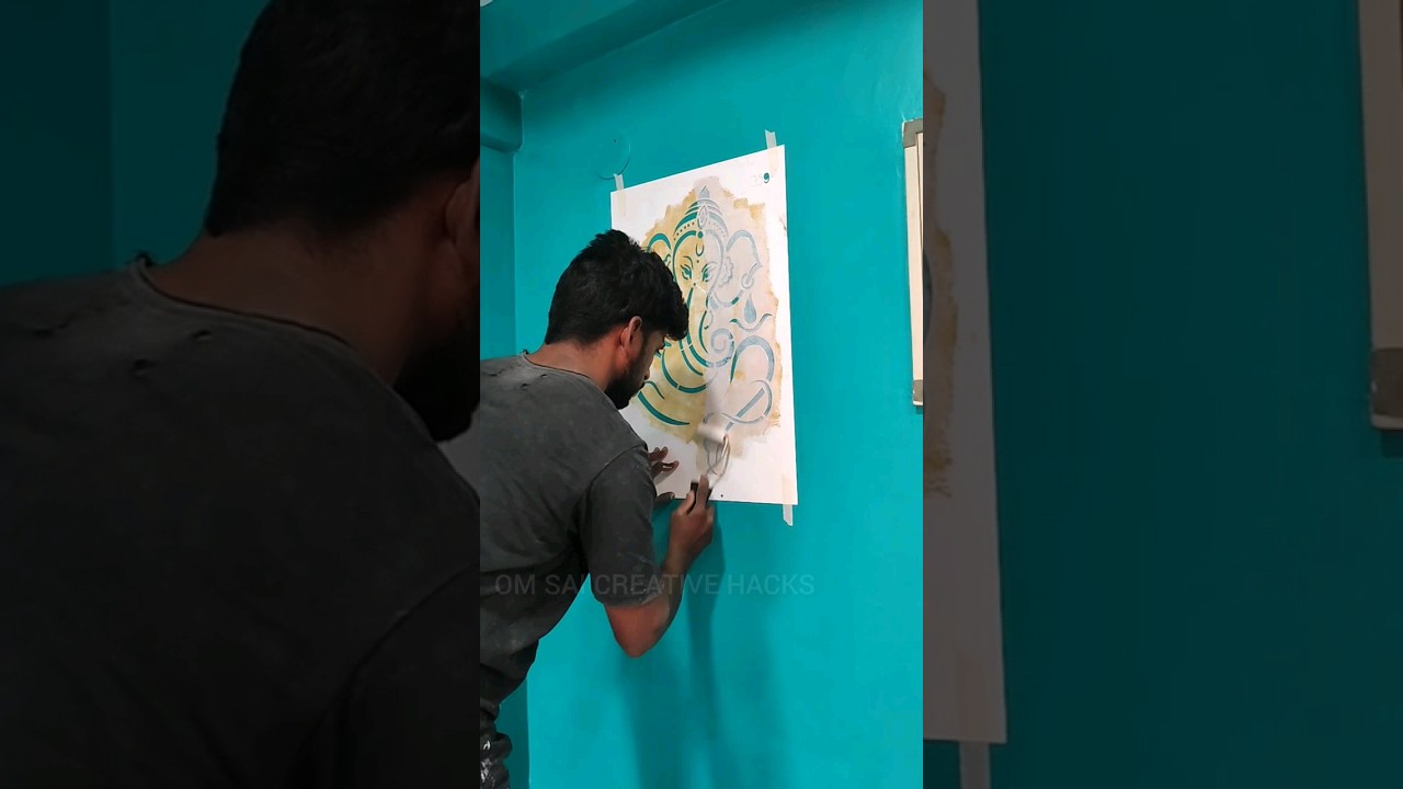 Deva shree ganesha wall stencil 