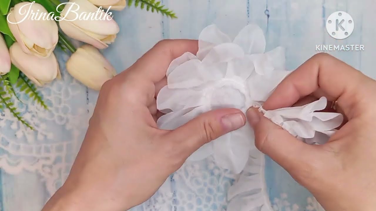 Когда нужны срочно белые банты! Самый лёгкий способ!