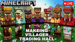 Making villager trading hall in DRAGON Smp #day02  | Minecraft smp live  live in hindi