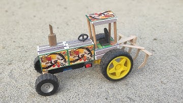 How to make Matchbox Tractor at Home | Diy Mini Tractor | Mini Tractor Science Project