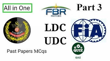 Fbr LDC UDC Past Papers || LDC UDC Test preparation..