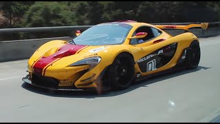 ROAD LEGAL McLaren P1 GTR on the Road | Crazy P1 GTR Loud Accelerations and Chase on Highway!