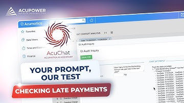 Analyze 100s of Lines of Data with AI in Acumatica Cloud ERP