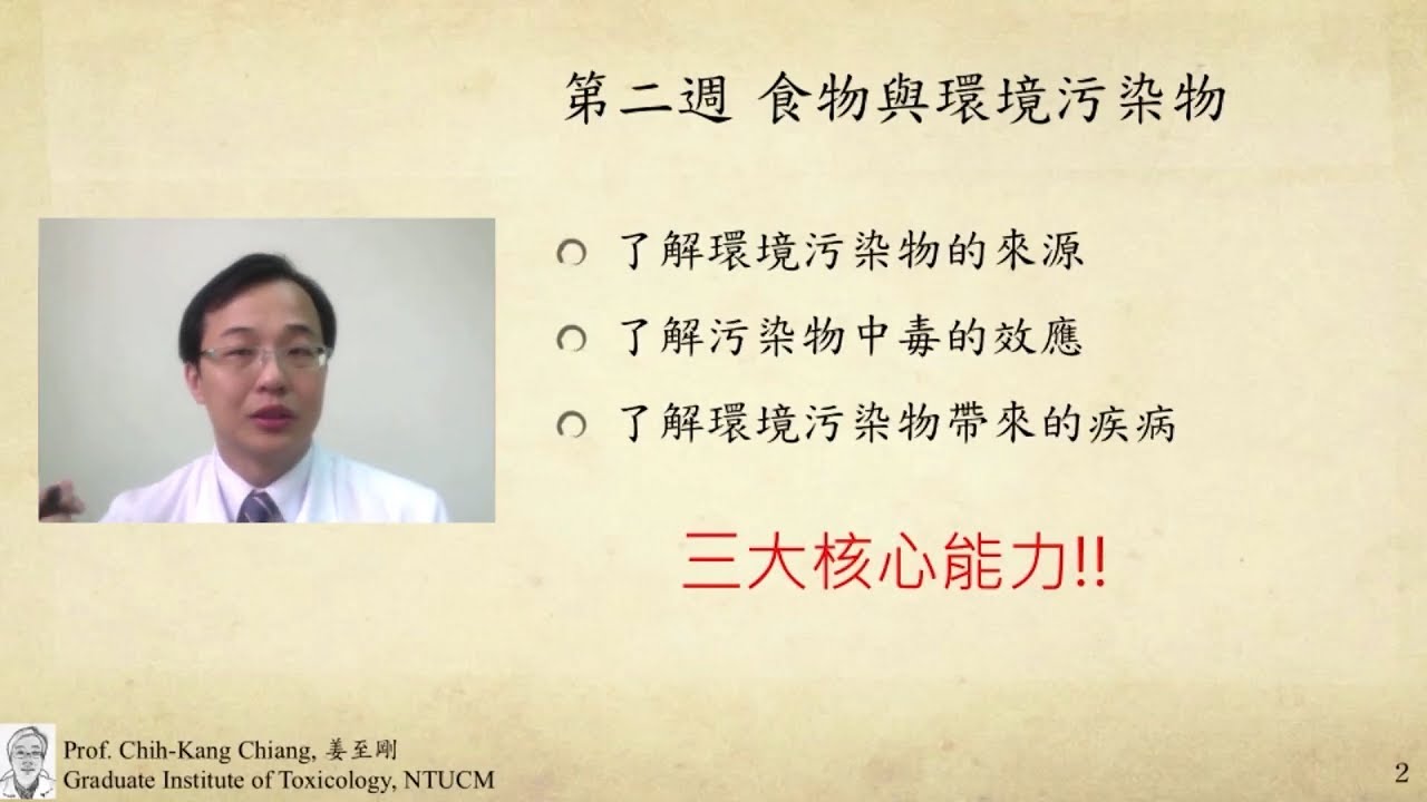 食品安全與毒理 02. 食物與環境污染物