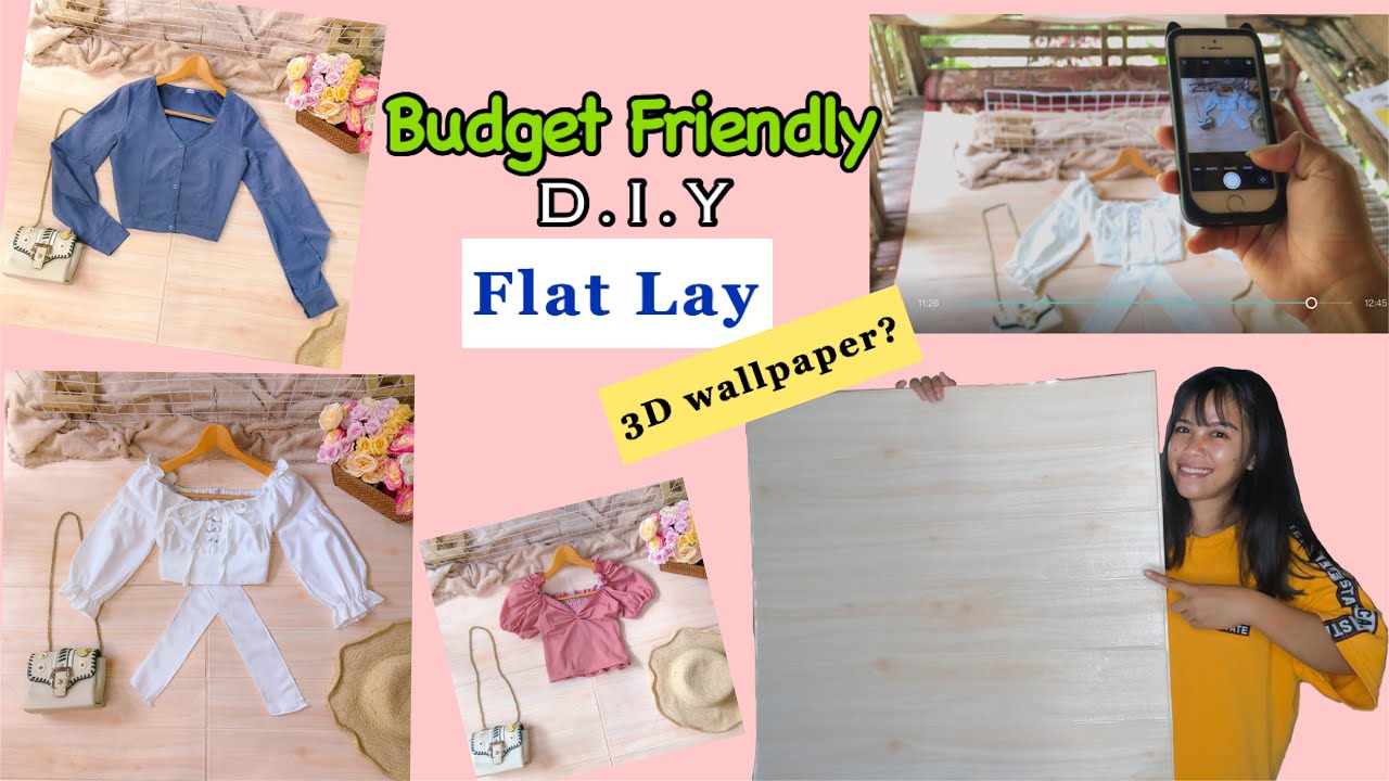 DIY Flat lay Background for Clothes using 3D wallpaper | Budget ...