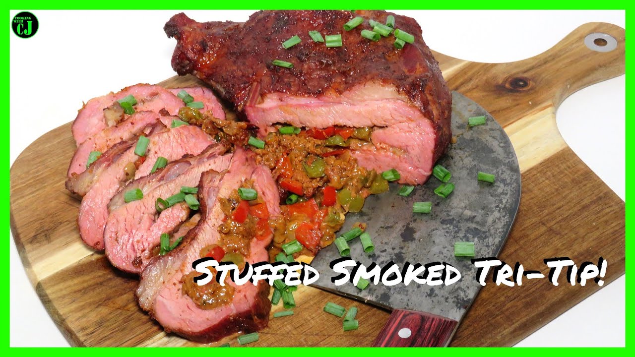 Stuffed Smoked Tri-Tip | Weber Kettle Smoked Tri-Tip | How to smoke a Tri-Tip