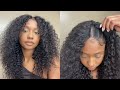 New V-Part Curly Wig | No Leave Out, Glue, Or Lace | Ft. Klaiyi Hair