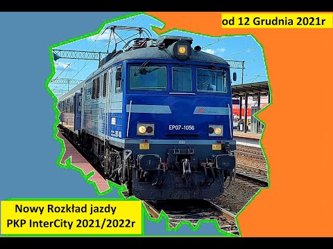 Nowy Rozkład Jazdy PKP InterCity 2021/2022r na mapie