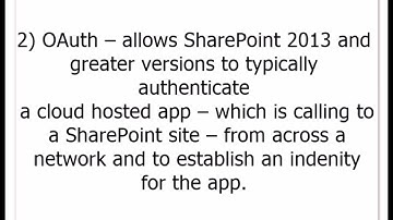 OAuth and SharePoint Overview