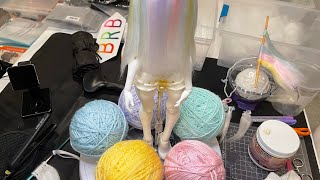 BJD Wig Making - Floof Wig for Maddybears Starlight Part 4