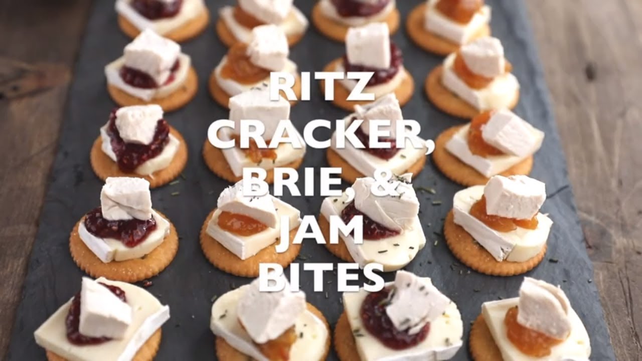 RITZ, Brie, and Jam Cracker Bites YouTube